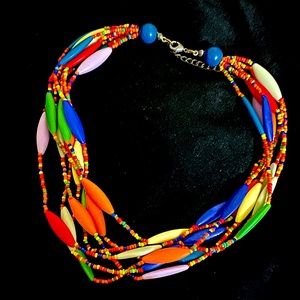Minimal boho multicolor necklace